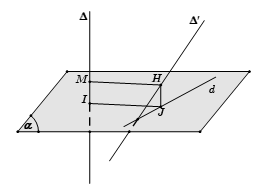 Khoảng cách giữa hai đường thẳng chéo nhau và không vuông góc với nhau