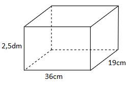Cho hình hộp chữ nhật có kích thước như hình vẽ:Diện tích xung qu