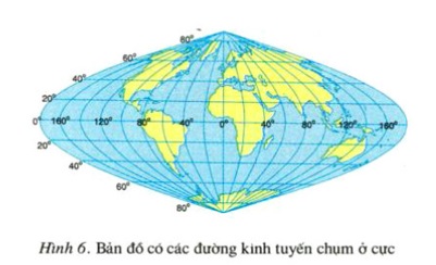 Cho hình vẽ sau: Nhận xét đúng về mạng lưới kinh, vĩ tuyến của b