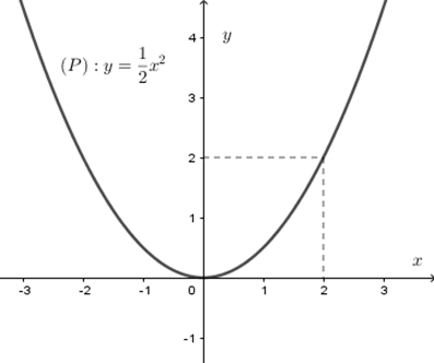 Cho Đồ Thị Hàm Số (Y = (1)(2)(X^2) ) (( P ) ) Như Hình Vẽ. Dựa