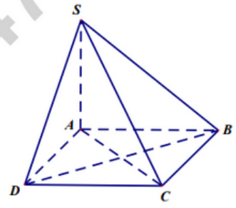 Cho hình chóp SABCD có đáy ABCD là hình chữ nhật Cạnh SA vuông góc với  đáy và AB  a AD  asqrt 2 SA  asqrt 3  Số đo