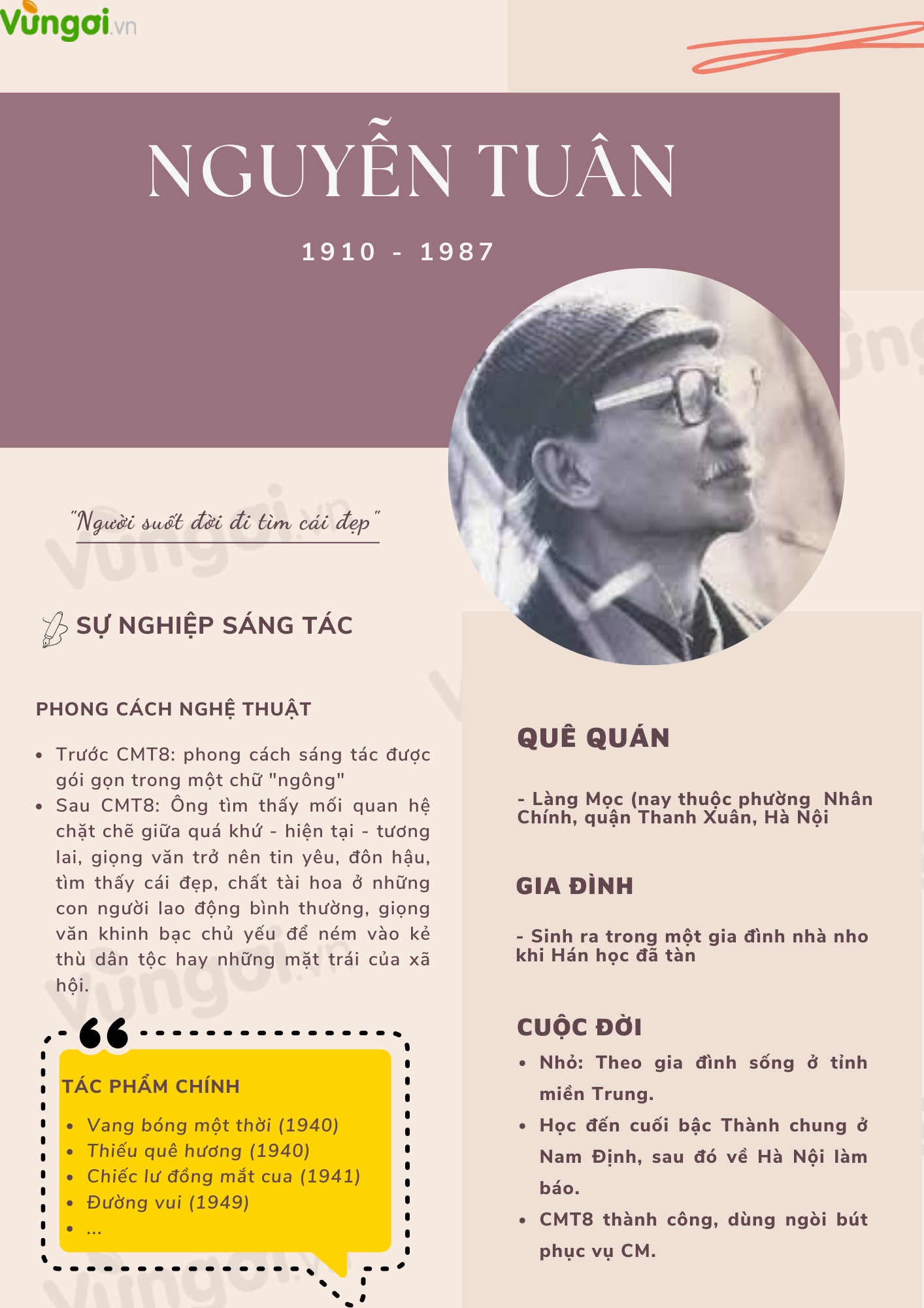 Vài nét về tác giả Nguyễn Tuân - ảnh 1